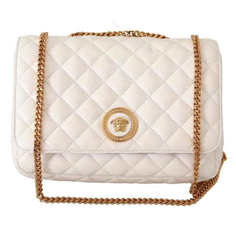 white bag versace|Versace shoulder bag.